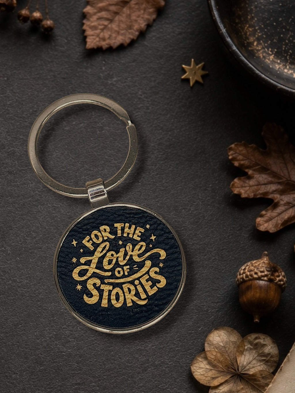 For the Love of Stories Keychain