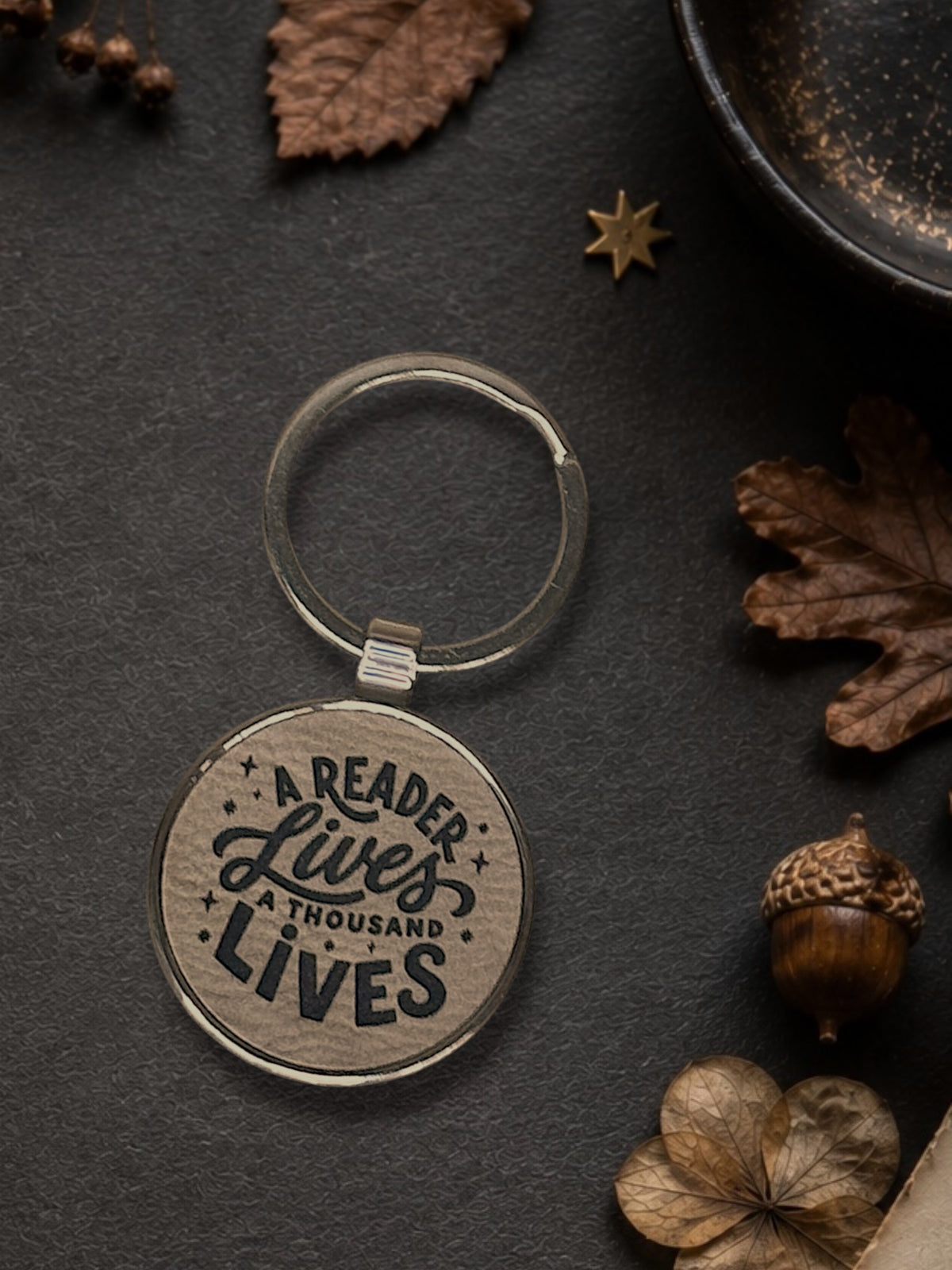A Reader Lives A Thousand Lives Keychain