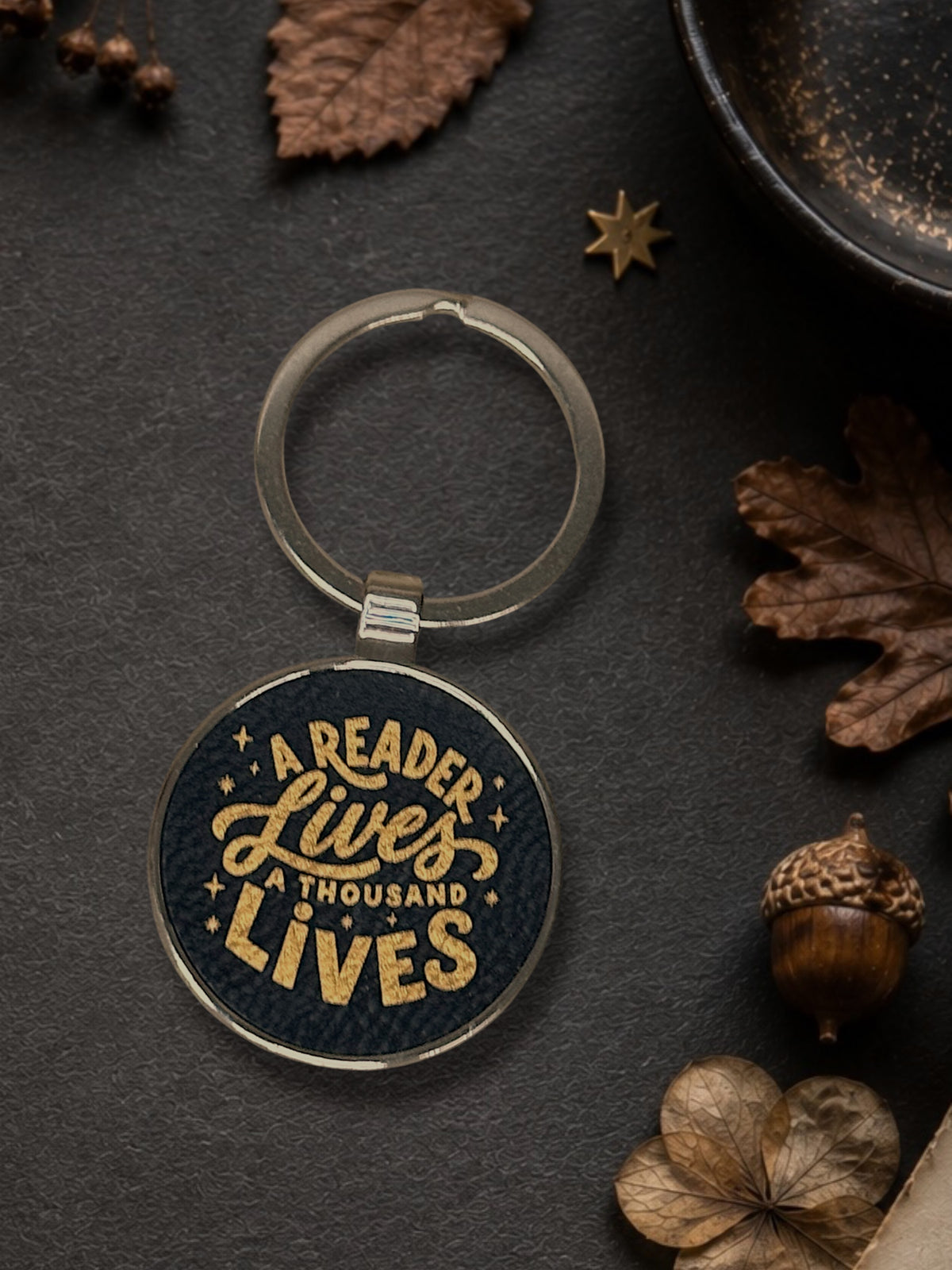 A Reader Lives A Thousand Lives Keychain
