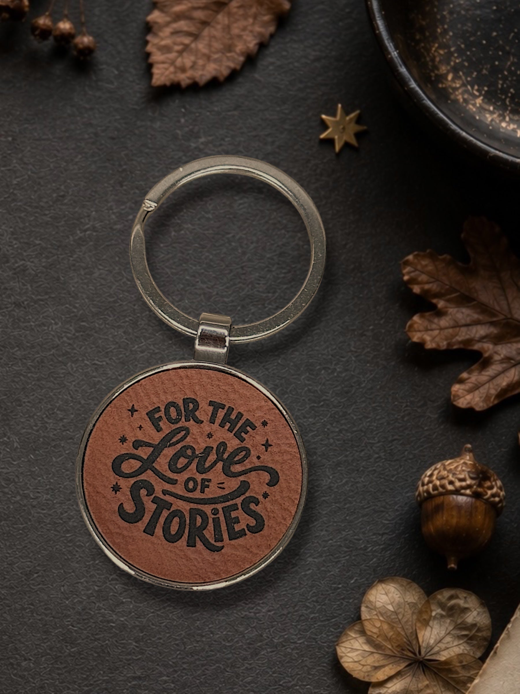 For the Love of Stories Keychain